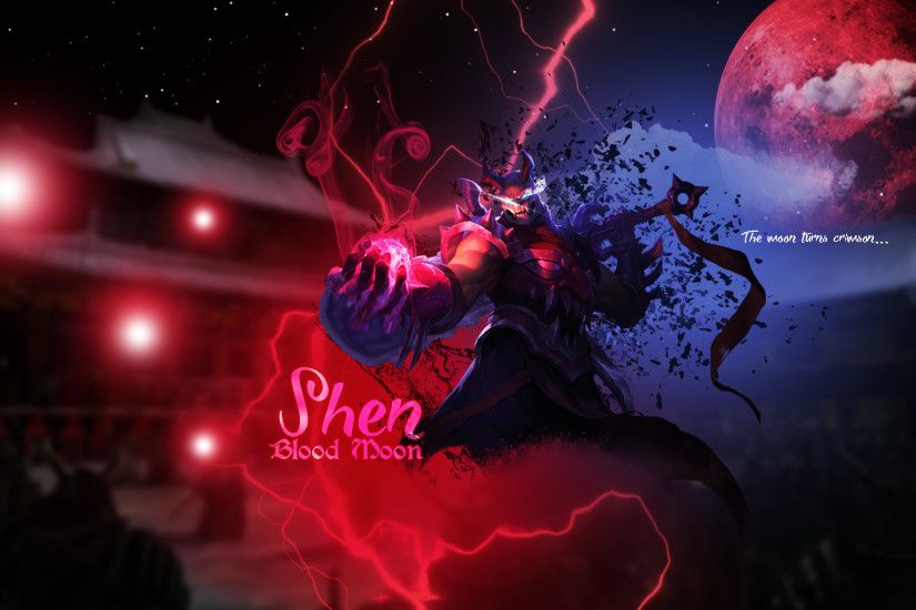 Blood Moon Shen by Brumskyy HD Wallpaper Fan Art Artwork League of Legends  lol
