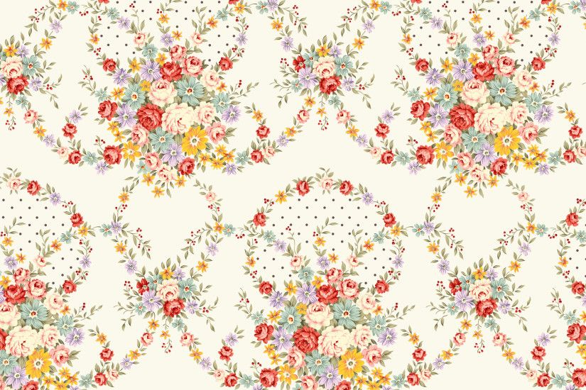 Vintage Flowers Pattern Wallpaper 2014 HD