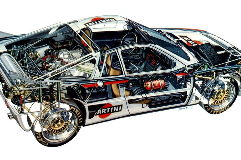 ... Lancia Rally 037 Drawing (3200x1630)