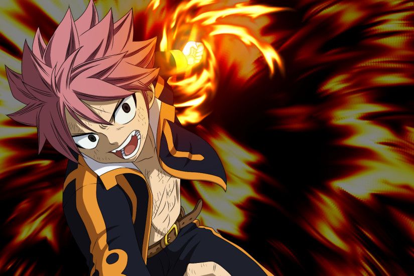 Fairy Tail, Natsu Dragneel, Attack, Flames