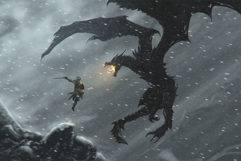 ... and Paarthurnax, a literal dragon helping you destroy Alduin, your  powers grow and you finally defeat Alduin in Sovngarde and save the world.