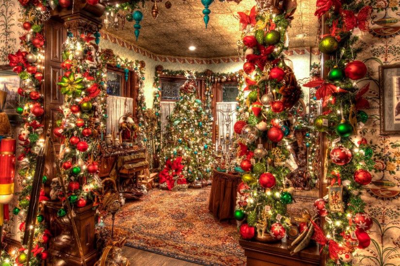2560x1080 Wallpaper holiday, christmas, ornaments, toys, christmas tree