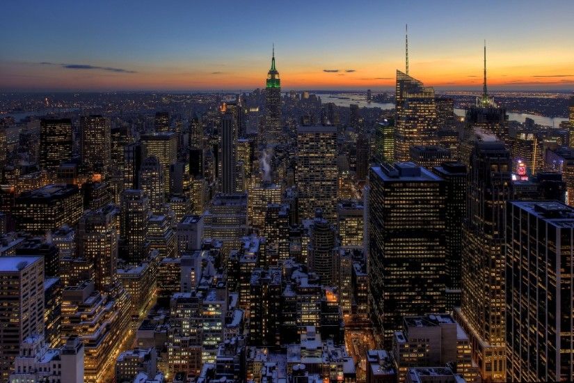 ... High Resolution New York Skyline at Night Wallpaper HD 8 City Full .