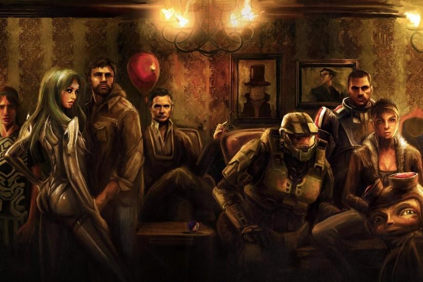 Preview wallpaper half-life, room, characters, faces, lamps 1920x1080