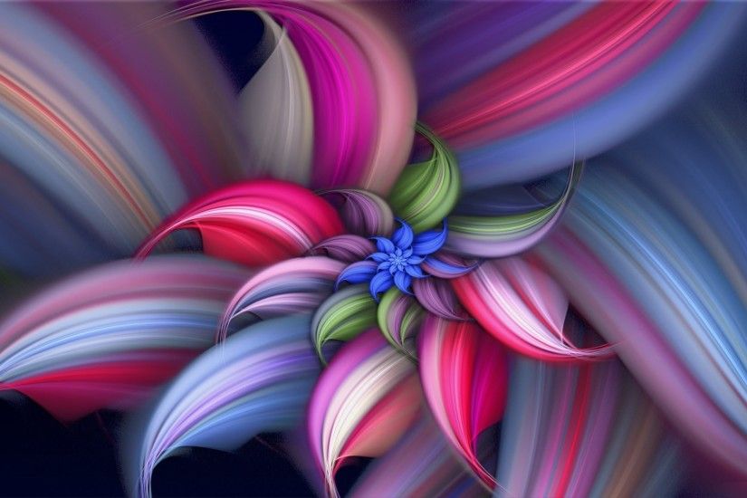 Beautiful Rainbow Flower HD Wallpaper