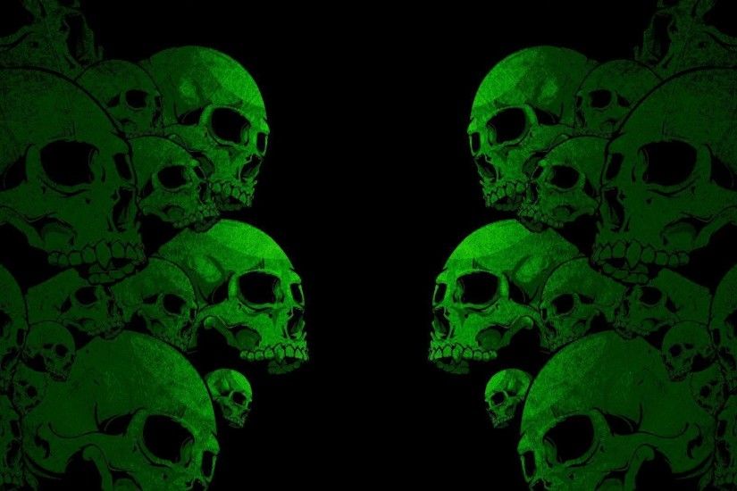Images For > Green Skull Wallpaper Hd