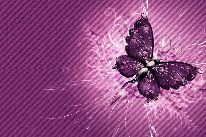 Purple Butterfly In HD HD Desktop Wallpaper, Background Image