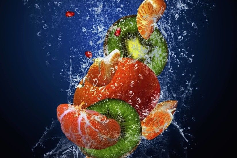 fresh-fruits-in-water-drops-hd-wallpaper