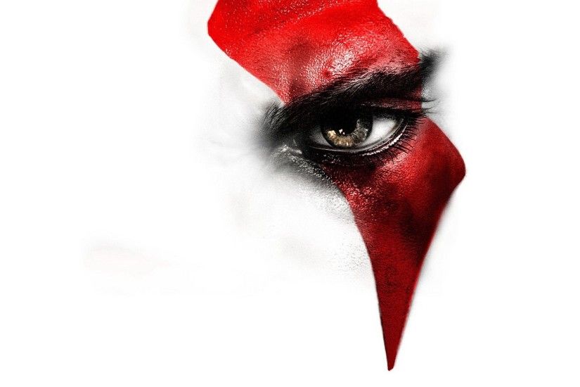 God of War Kratos Face Art Wallpaper HD