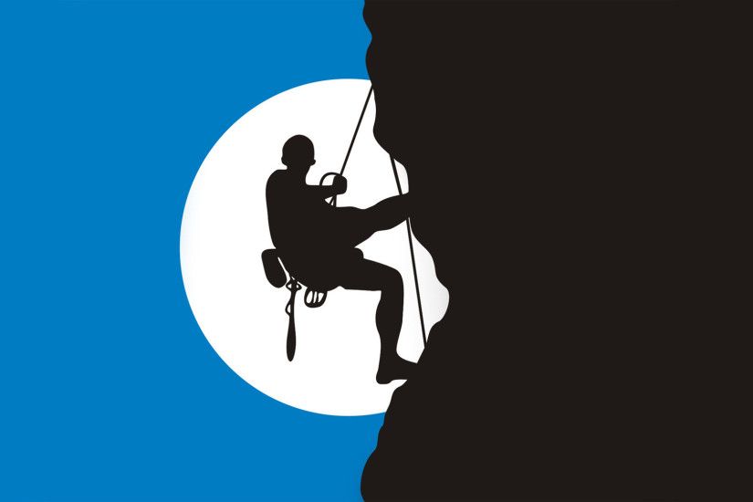 Climber silhouette wallpaper