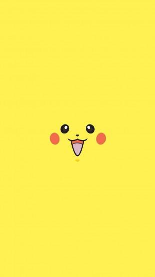 Pikachu Pokemon Minimal Flat iPhone 6+ HD Wallpaper -  http://freebestpicture.