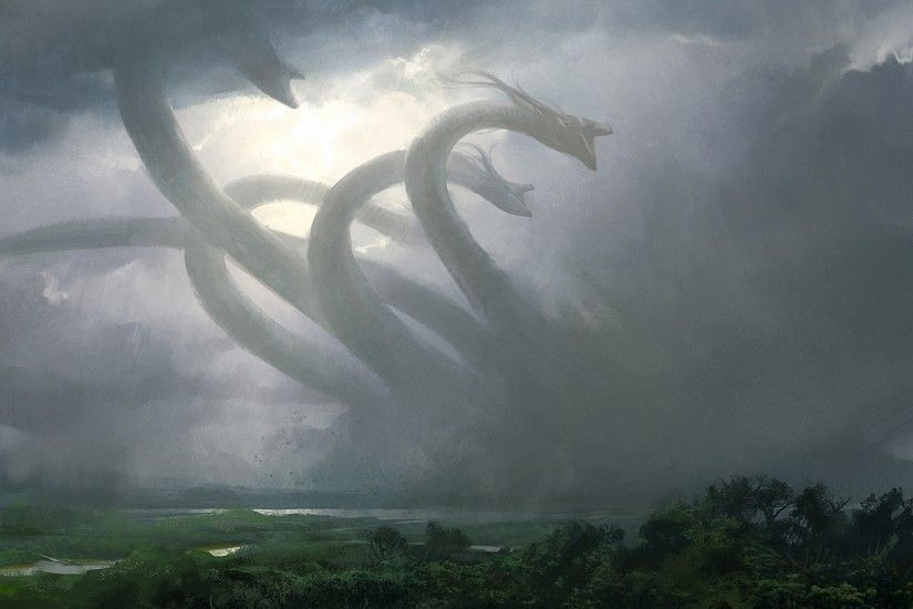 Fantasy Art Hydra Mythology Creatures