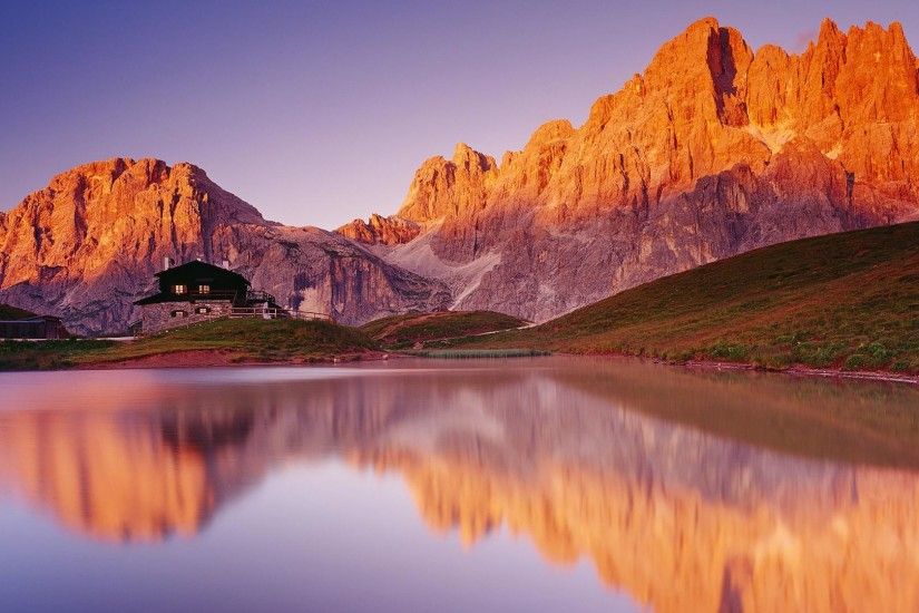 1920x1080 Mountains and the reflection scenic desktop backgrounds wide  wallpapers:1280x800,1440x900,1680x1050