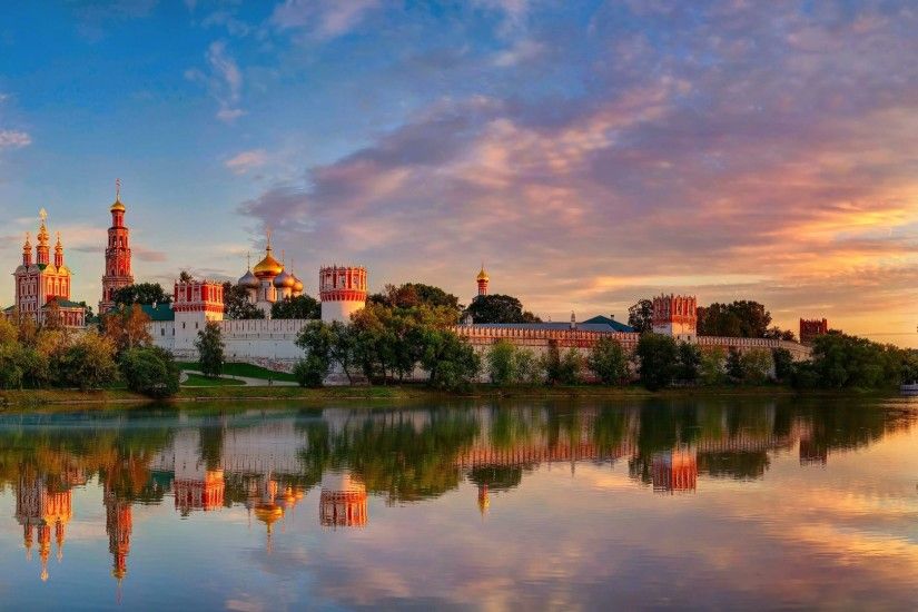Preview wallpaper moscow, novodevichy convent mother of god of smolensk,  summer 1920x1080