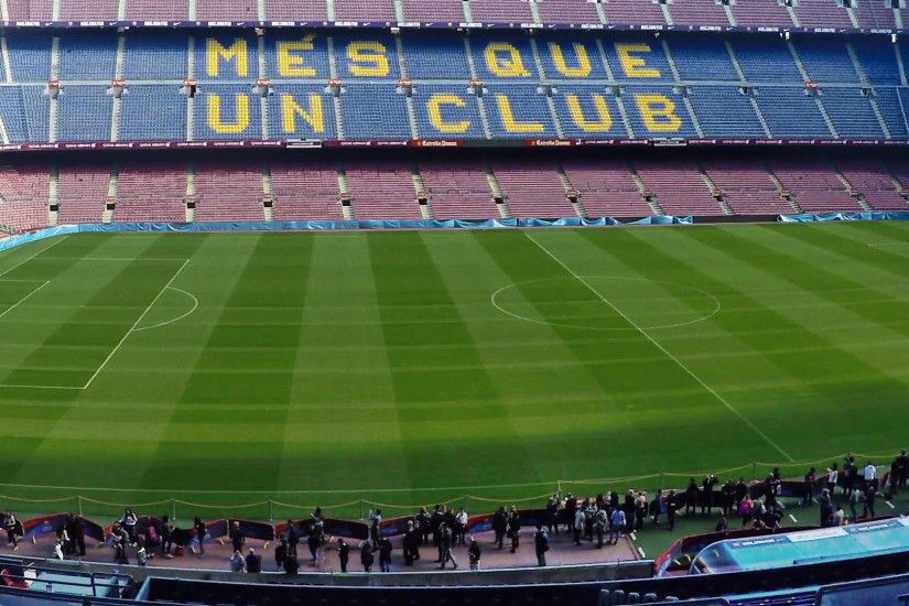 FC Barcelona Nou Camp football stadium Stock Video Footage - VideoBlocks