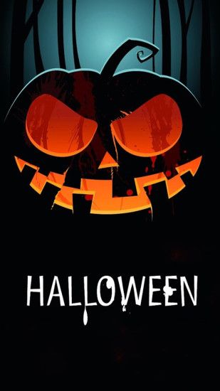 Scary Pumpkin Halloween iPhone 6 & iPhone 6 Plus Wallpaper
