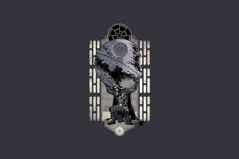 Darth Vader Death Star Minimalistic Artwork Wars