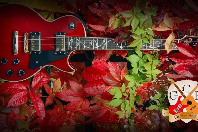 Guitar wallpaper, Gibson Les Paul style guitar