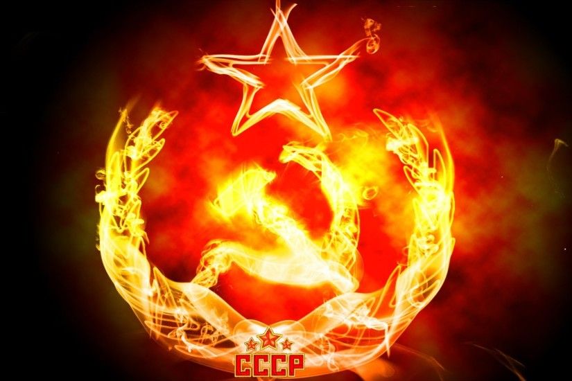 soviet union the hammer and sickle red star fire
