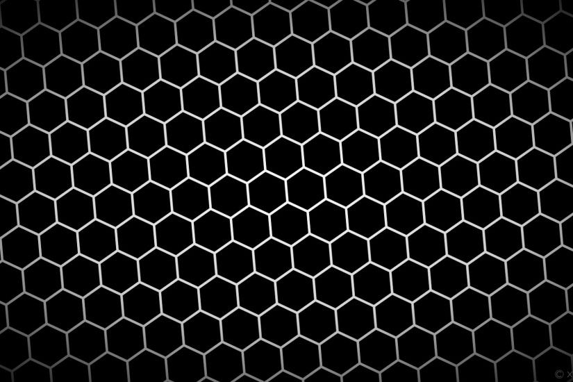 wallpaper black hexagon white gradient glow grey light gray #000000 #ffffff  #d3d3d3 diagonal