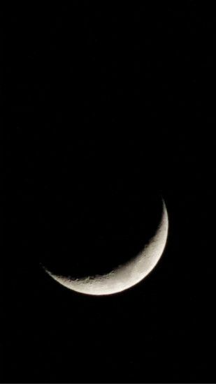 Lunar Eclipse Silver Moon In Dark Space #iPhone #6 #plus #wallpaper