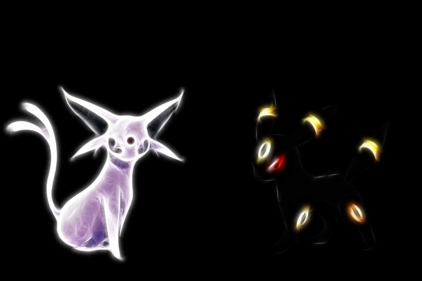 Download the Pokemon anime wallpaper titled: 'Espeon and Umbreon'.