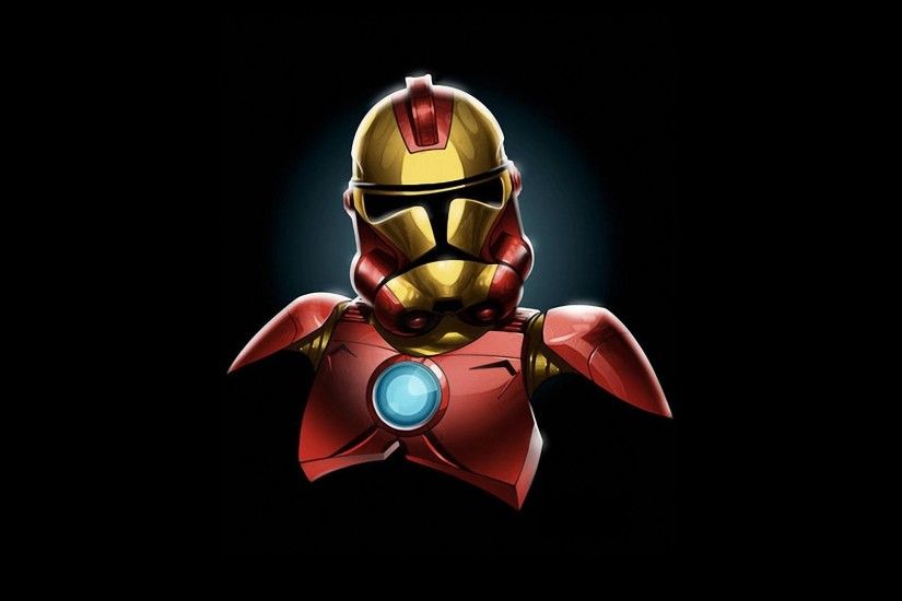 Star Wars Minimalistic Iron Man Stormtroopers Marvel Comics High Quality