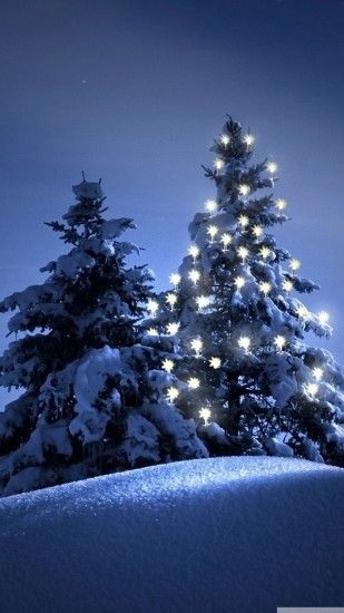 Snow-christmas-tree-winter-iPhone-6-wallpaper