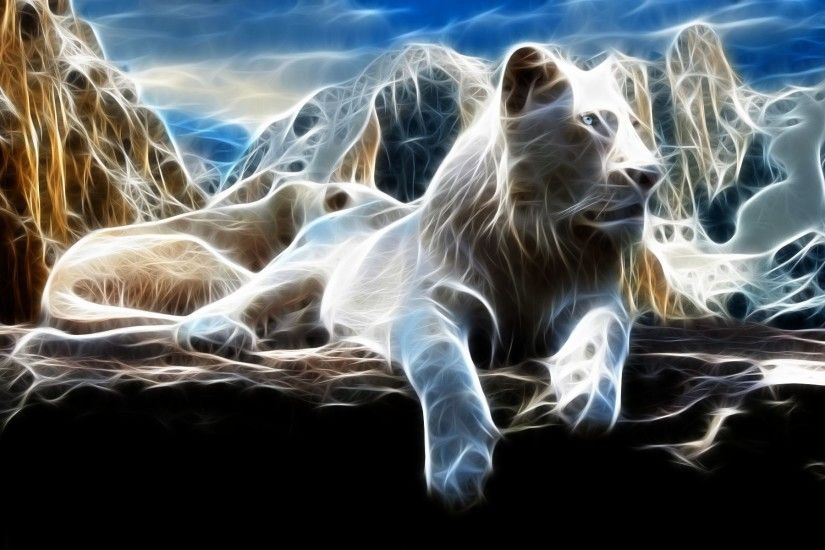 Animal - White Lion Wallpaper