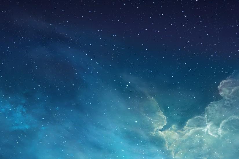 Blue night sky Mac wallpaper