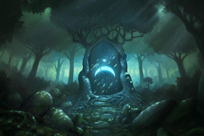 Dark Fantasy Forest Wallpaper