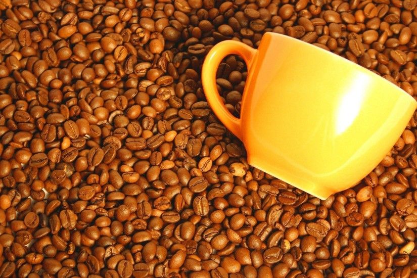 ... Coffee Beans And Cup Background
