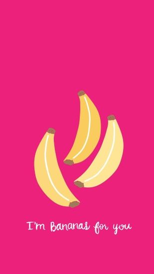 Banana Love Pink iPhone Wallpaper @PanPins