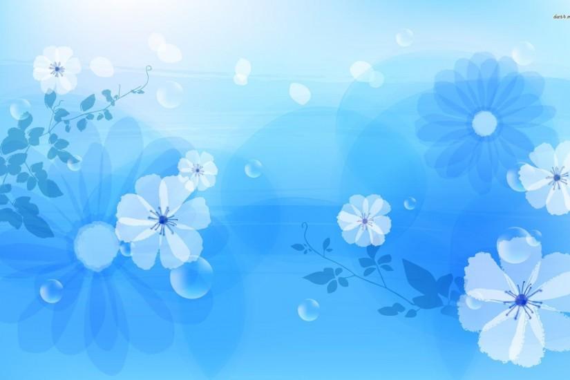 Blue Flowers Wallpaper for Desktop