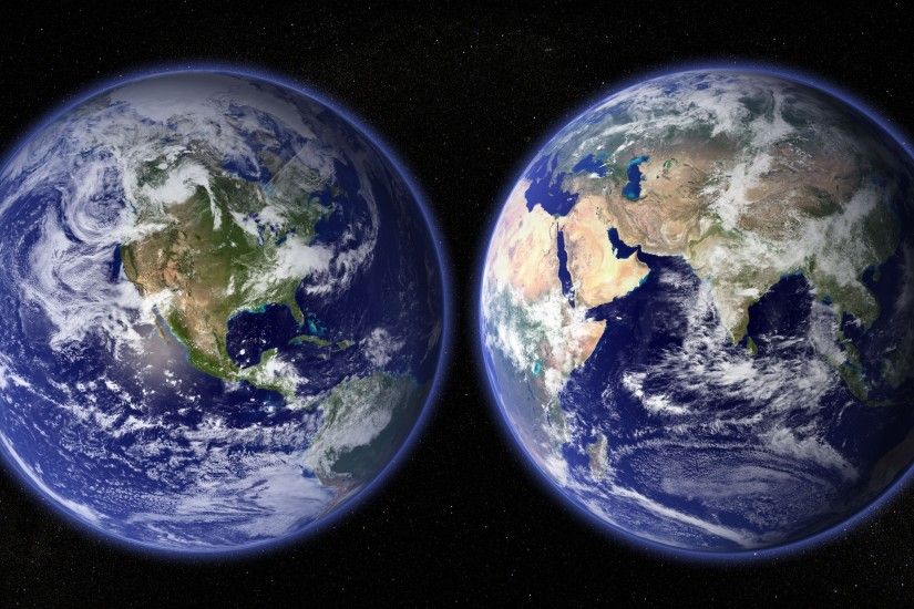 Different sides of the Earth wallpaper