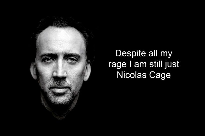 People 1920x1080 black background simple actor face Nicolas Cage monochrome  quote text humor beards lyrics Smashing
