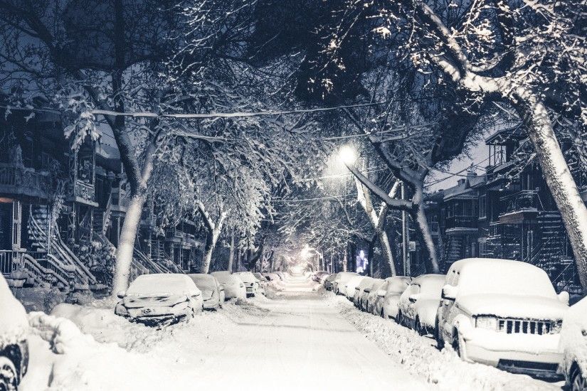 Wallpaper New York, winter, 4k, 5k, snow, street, OS #