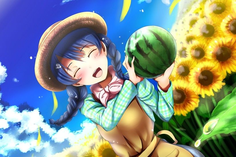 Shokugeki no soma - Tadokoro Megumi - Melon - Spring - Kawaii - Sunflower