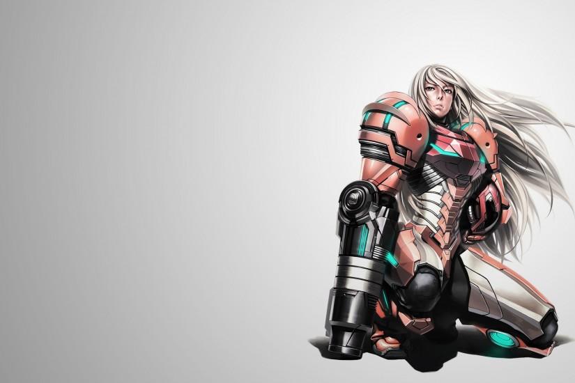 samus aran metroid prime plugsuit armor girl sci-fi wallpaper