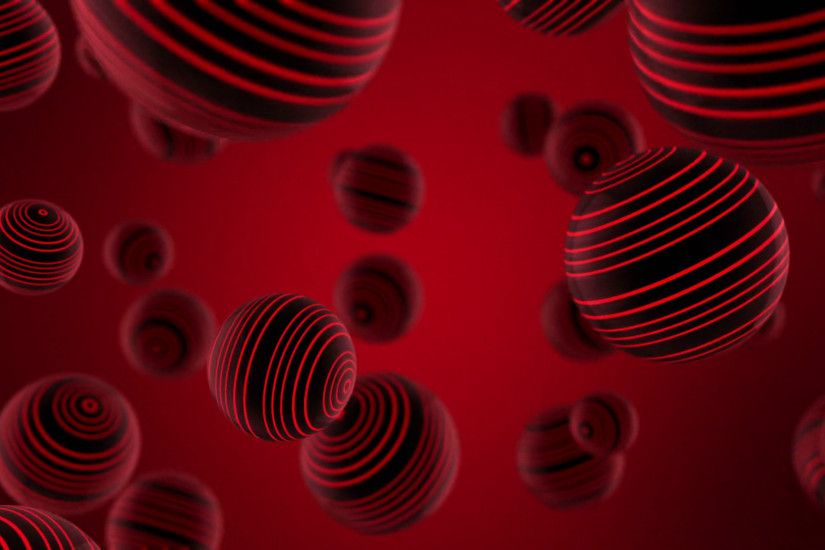Funky Striped Spheres Motion Background Deep Dark Red Maroon Full HD