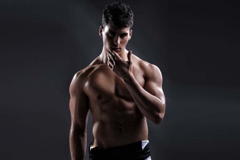 Man gym exercise body fitness image