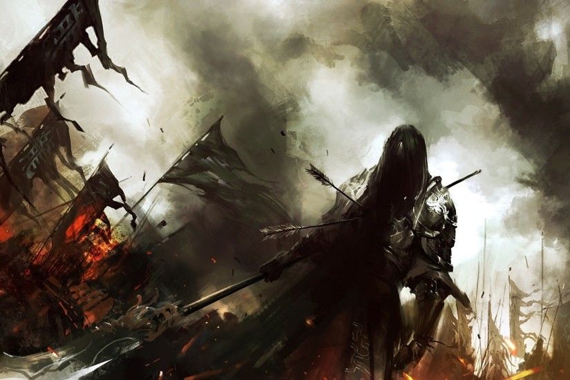 dark, army, weapons, warrior, battle,hd abstract wallpapers,lin, vector,  knight, free vectors, funny images, fire, wenjun, fantasy art Wallpaper HD