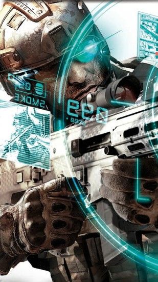 1080x1920 Wallpaper ghost recon, future soldier, automatic, sight, interface