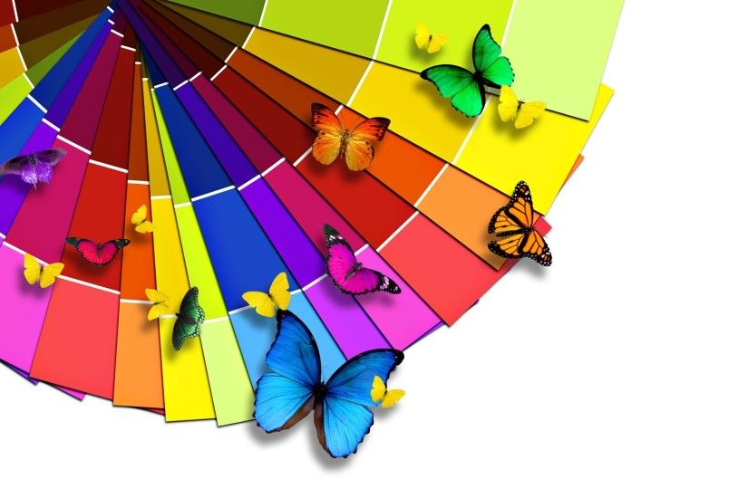 bright and colorful | Bright color palette and the Butterfly Wallpaper |  1920x1200 wallpaper .