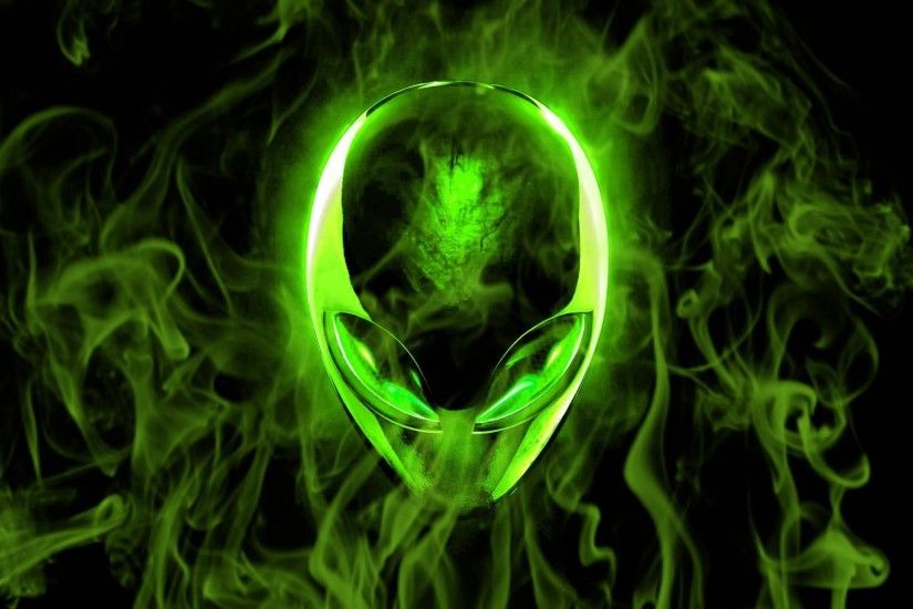 Technology - Alienware Abstract Alien Smoke Neon Green Wallpaper