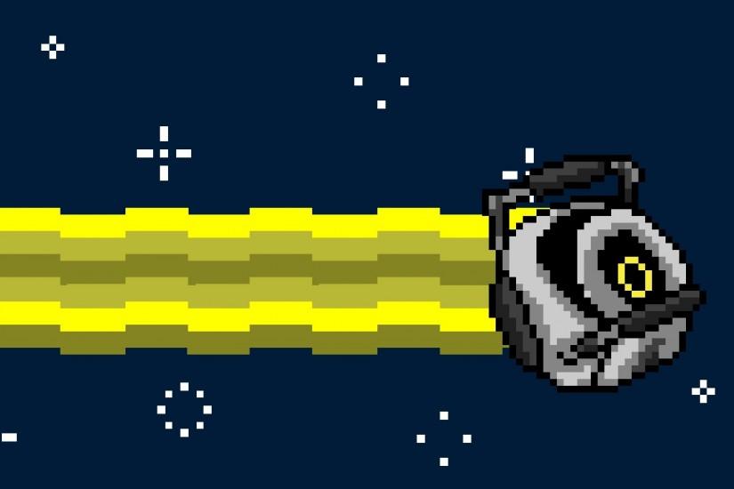 Funny Nyan Cat Outer Space Portal 2 Wallpaper