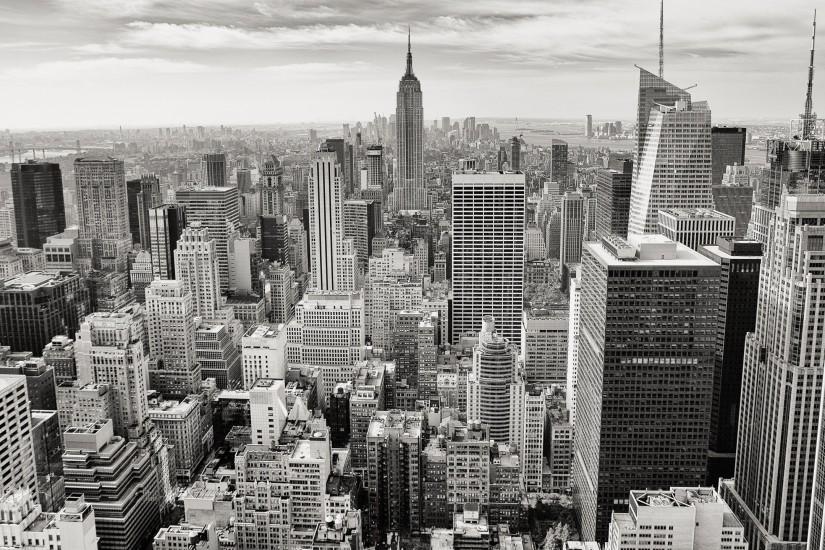 Free stock photo of black-and-white, city, skyline, buildings