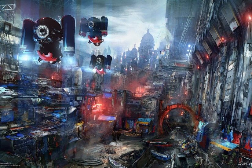 Poor Area | Futuristic | Sci-fi | Cityscape