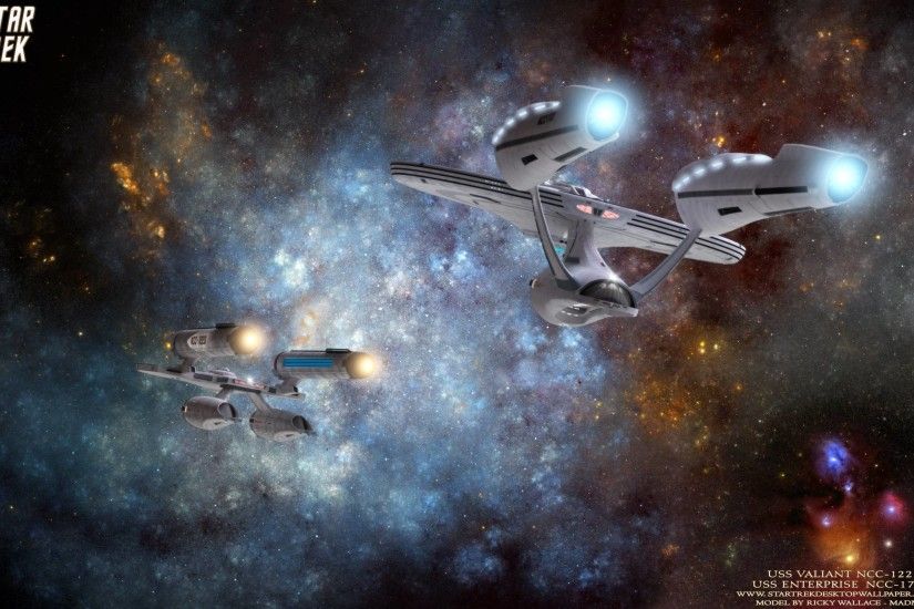 Star Trek USS Valiant NCC 1223 And USS Enterprise NCC 1701, free .