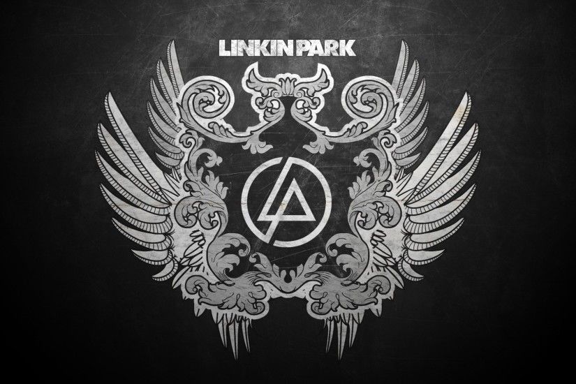 Preview wallpaper linkin park, wings, feathers, letters, symbol 1920x1080